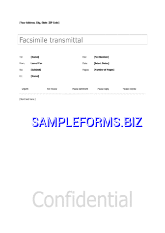 Basic Fax Cover Sheet dotx pdf free